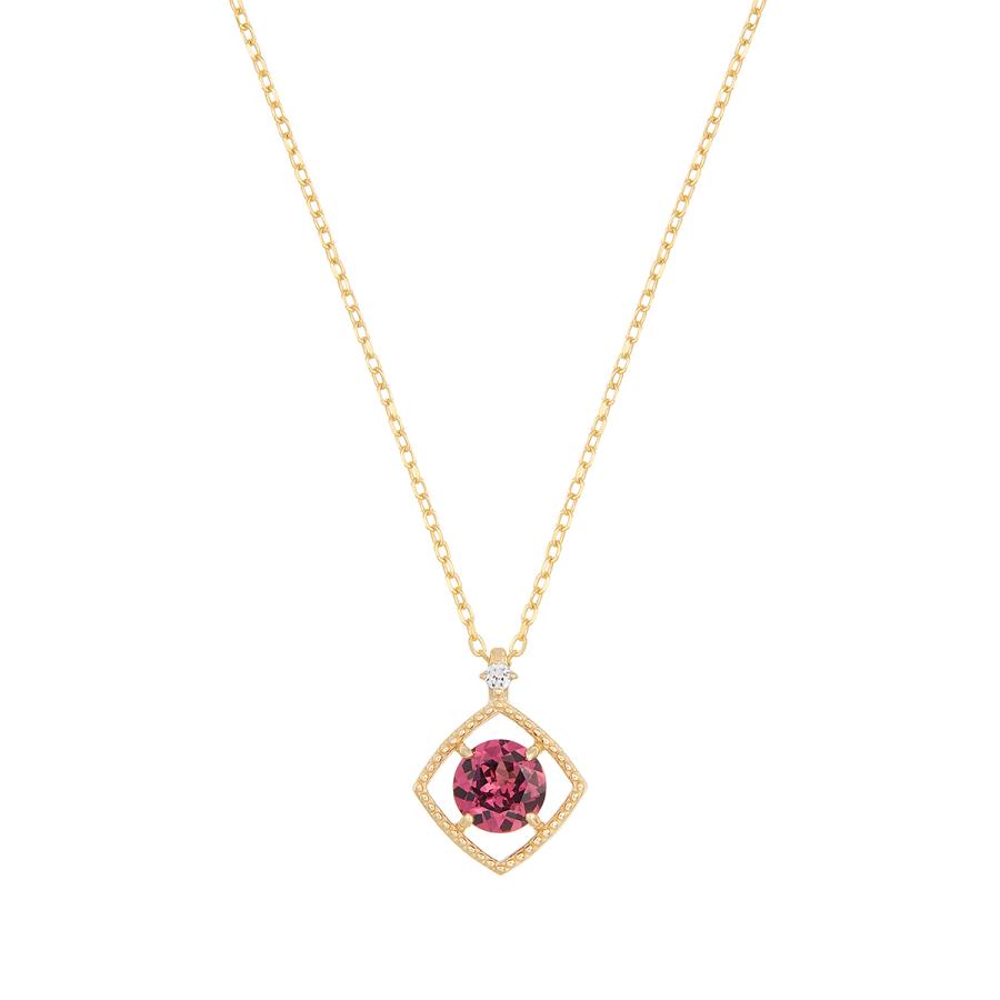 ジュエリーツツミ K10イエローゴールドロードライトガーネット