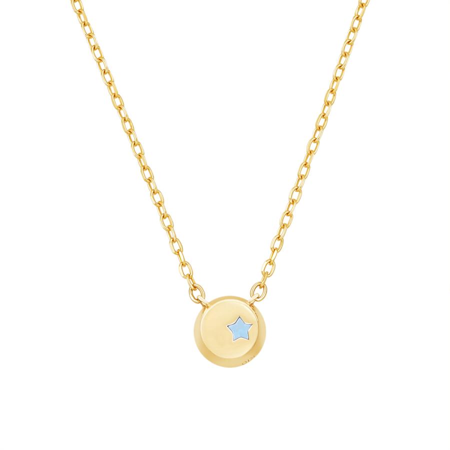 ジュエリーツツミ　ネックレス ブルートパーズ　10k イエローゴールド K10イエローゴールドブルートパーズネックレス(RPN528-002