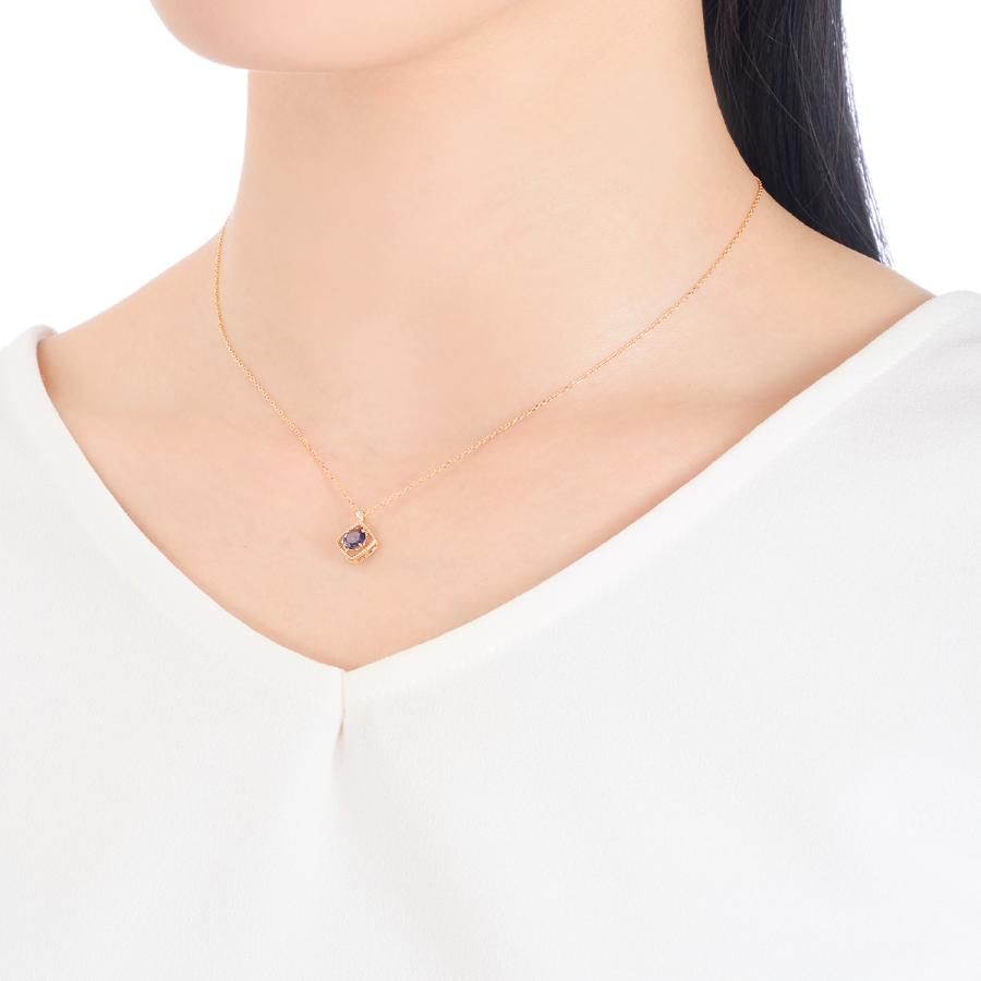ジュエリーツツミ　アイオライト　K10ネックレス ジュエリーツツミ K10イエローゴールドアイオライトネックレス