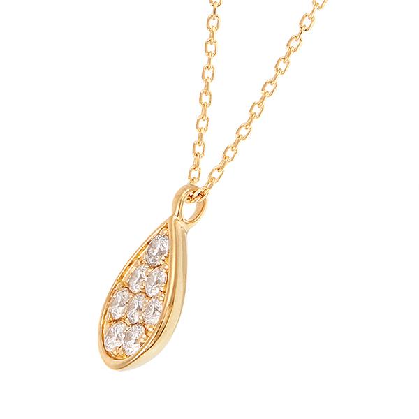 K18イエローゴールドダイヤモンドネックレス 