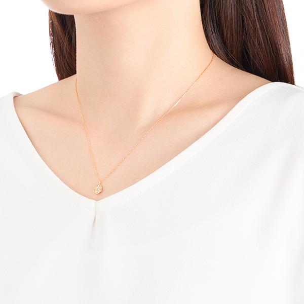 K18イエローゴールドダイヤモンドネックレス 