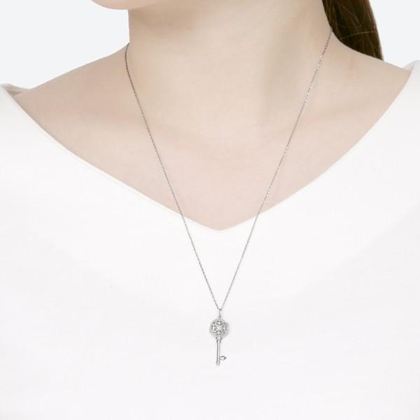 最新 プラチナダイヤモンドネックレス 【7595308078】(27600円)