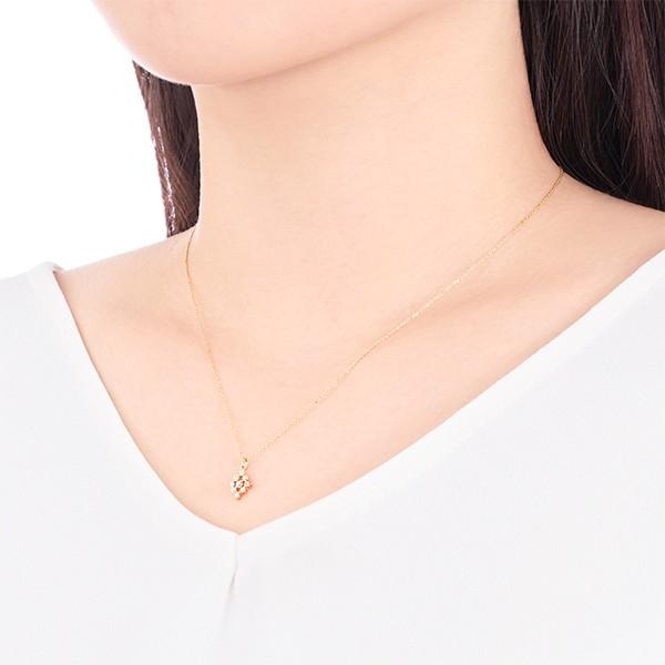 K18イエローゴールドダイヤモンドネックレス 