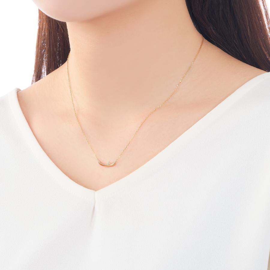 ジュエリーツツミ K10イエローゴールドダイヤモンドネックレス