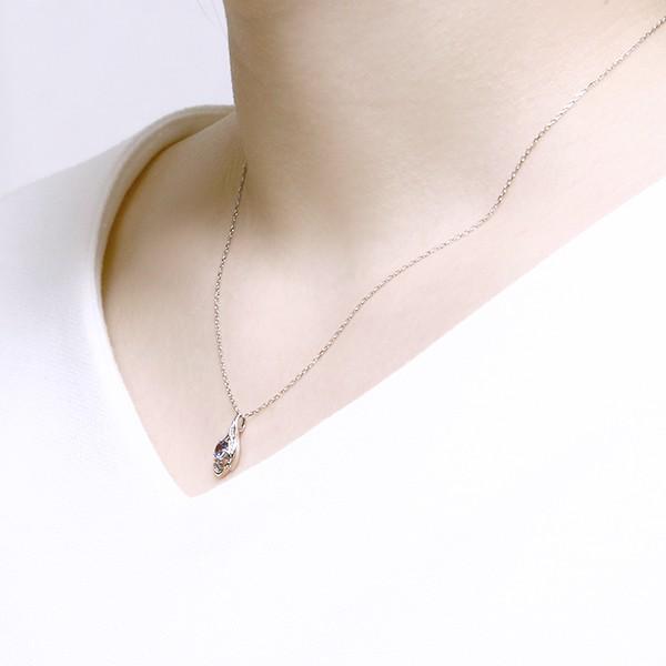 ジュエリーツツミ K10ホワイトゴールドタンザナイトネックレス