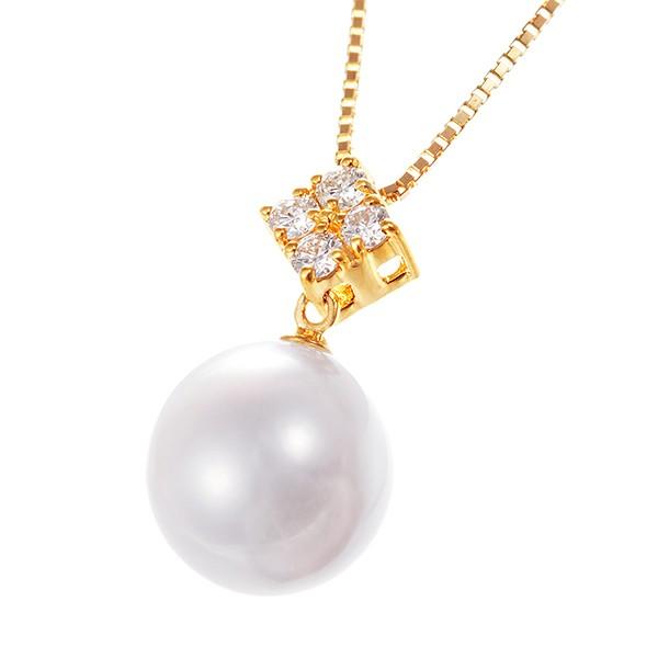 ジュエリーツツミ K18イエローゴールドアコヤ真珠ネックレス（9mm