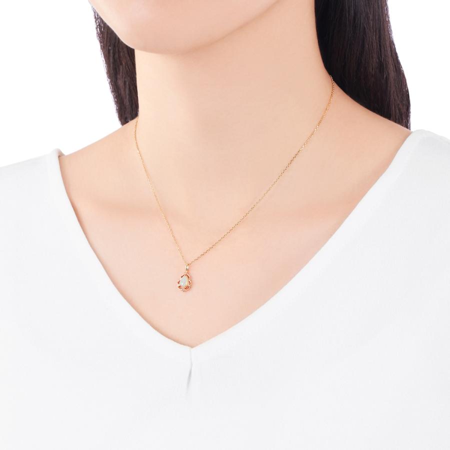 ジュエリーツツミ K10イエローゴールドオパールネックレス