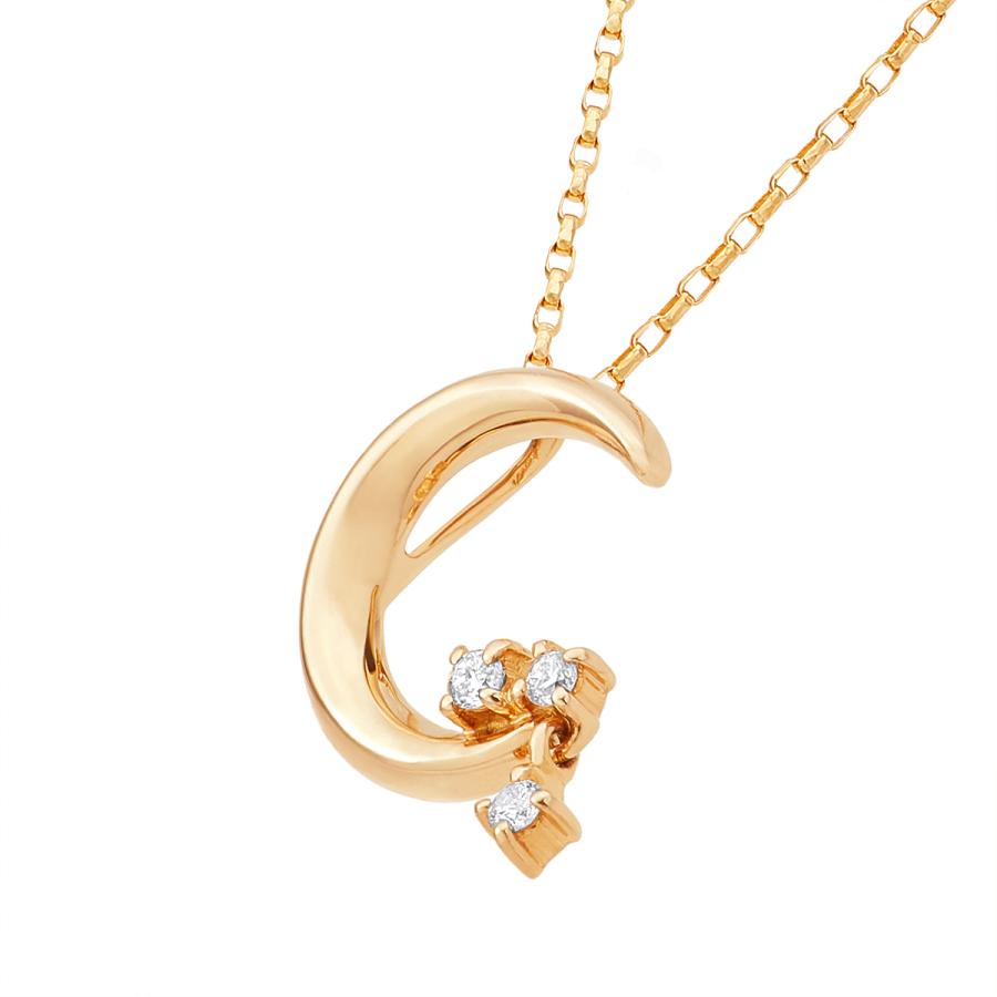 K18イエローゴールドダイヤモンドネックレス 