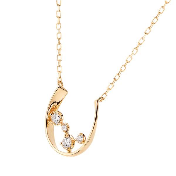 K18イエローゴールドダイヤモンドネックレス 