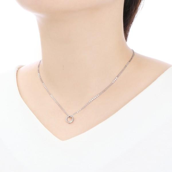 ジュエリーツツミ K10ホワイトゴールドダイヤモンドネックレス