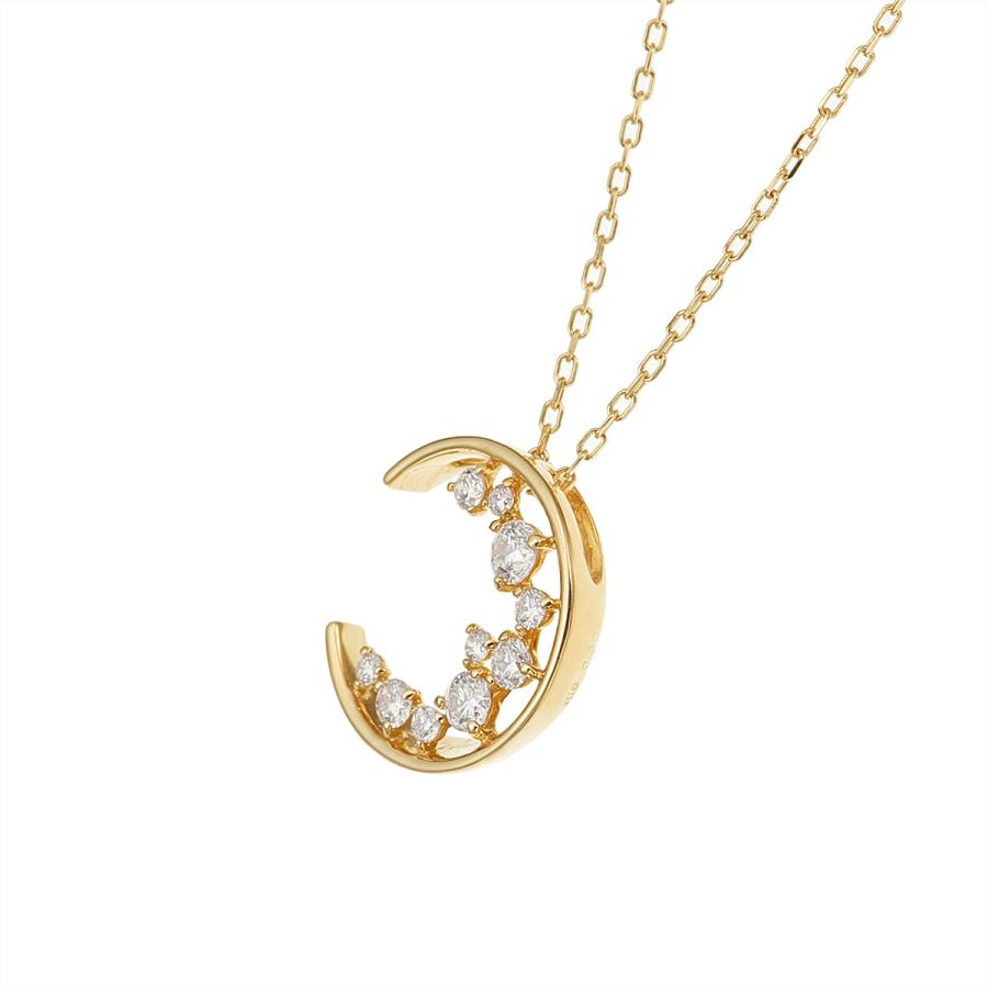 【新品 送料込み】 K18イエローゴールドダイヤモンドネックレス 【QGW1052605580】(38250円)