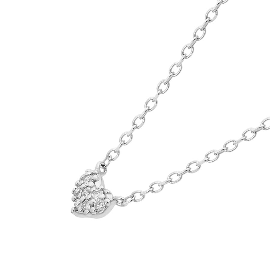 ジュエリーツツミ K10ホワイトゴールドダイヤモンドネックレス