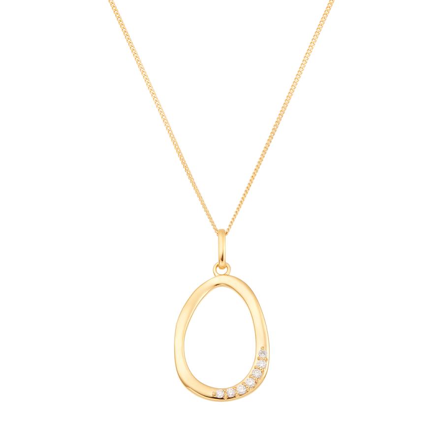 ジュエリーツツミ K18イエローゴールドダイヤモンドロングネックレス