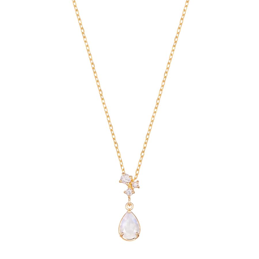 ジュエリーツツミ K10イエローゴールドブルームーンストーンネックレス