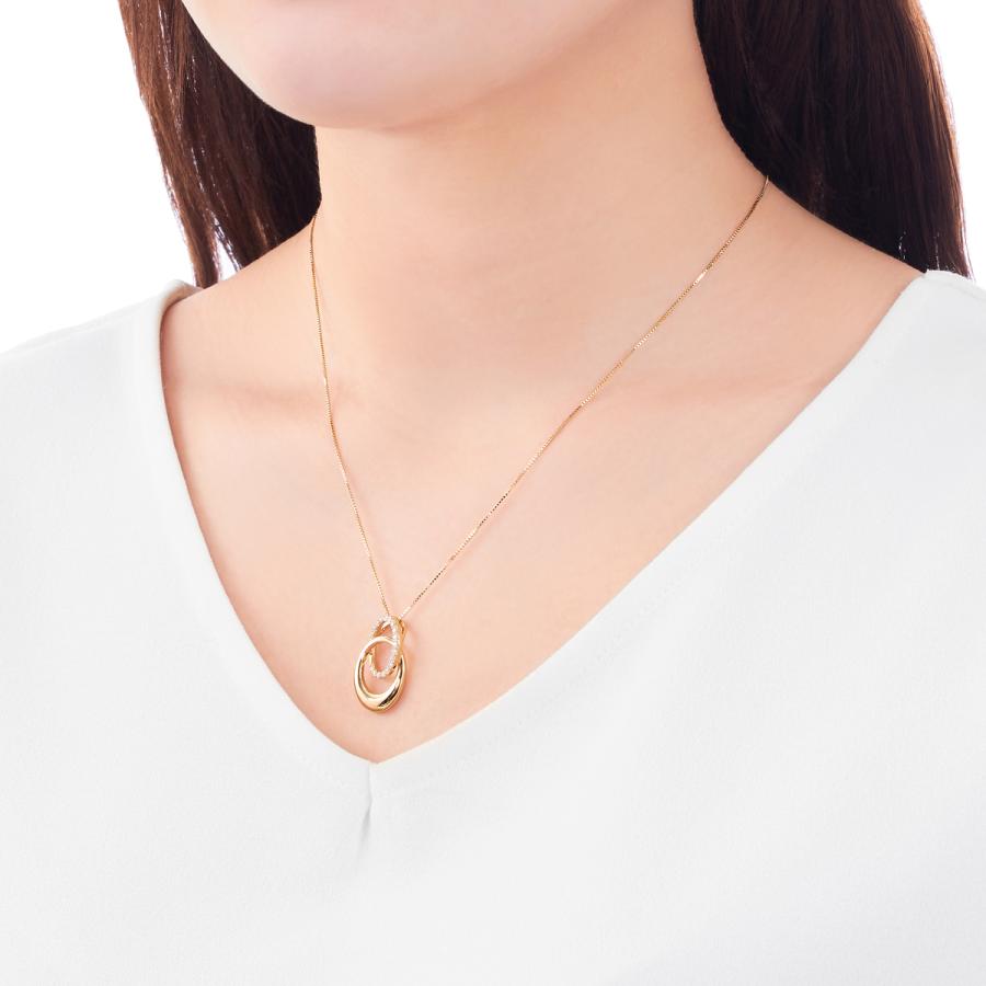 【通常品】 K18イエローゴールドダイヤモンドネックレス 【2377646678】(86400円)