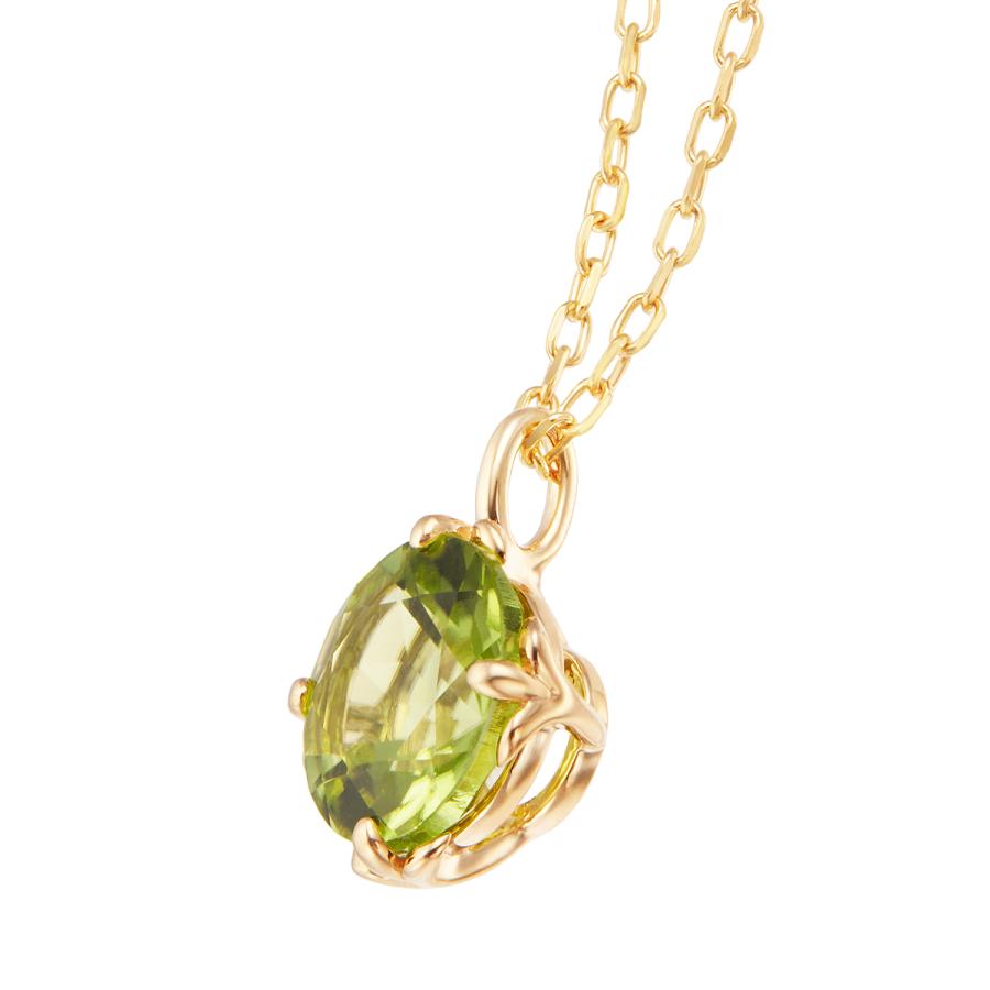 ジュエリーツツミ K10イエローゴールドペリドットネックレス