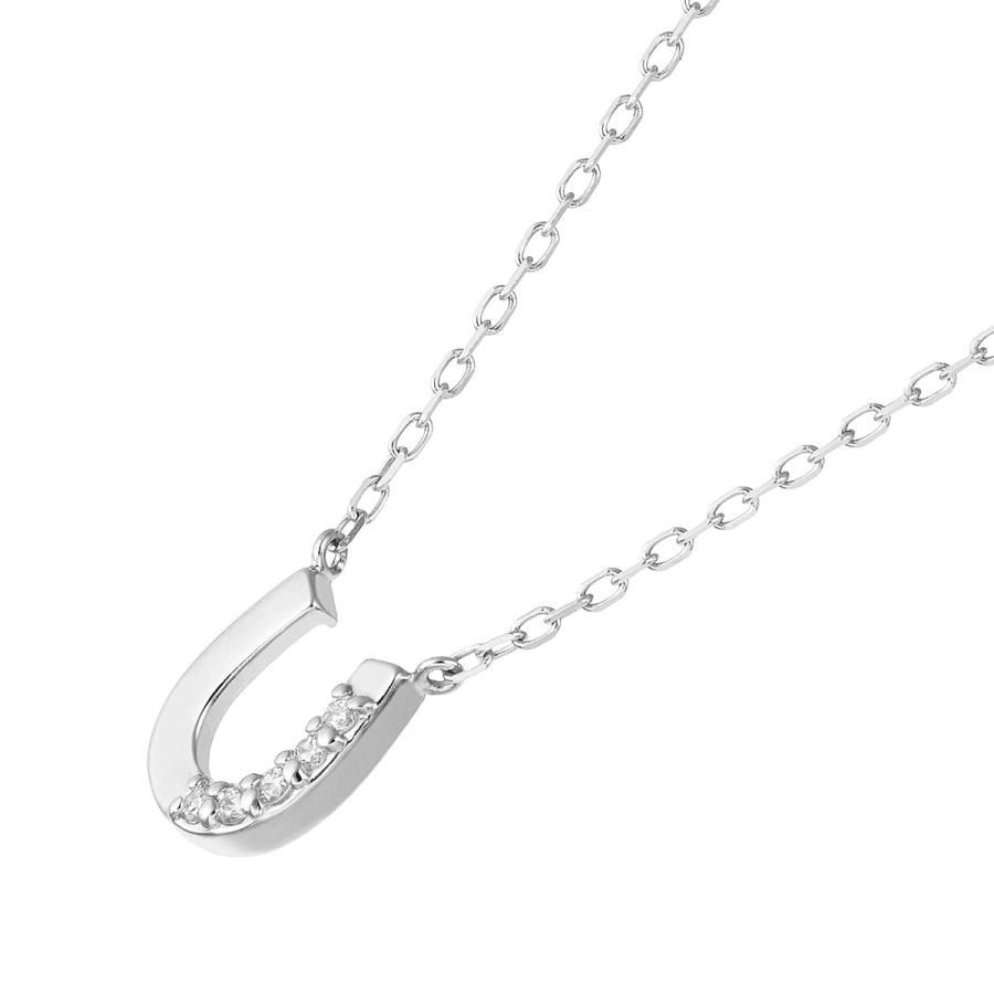 ジュエリーツツミ K10ホワイトゴールドダイヤモンドネックレス