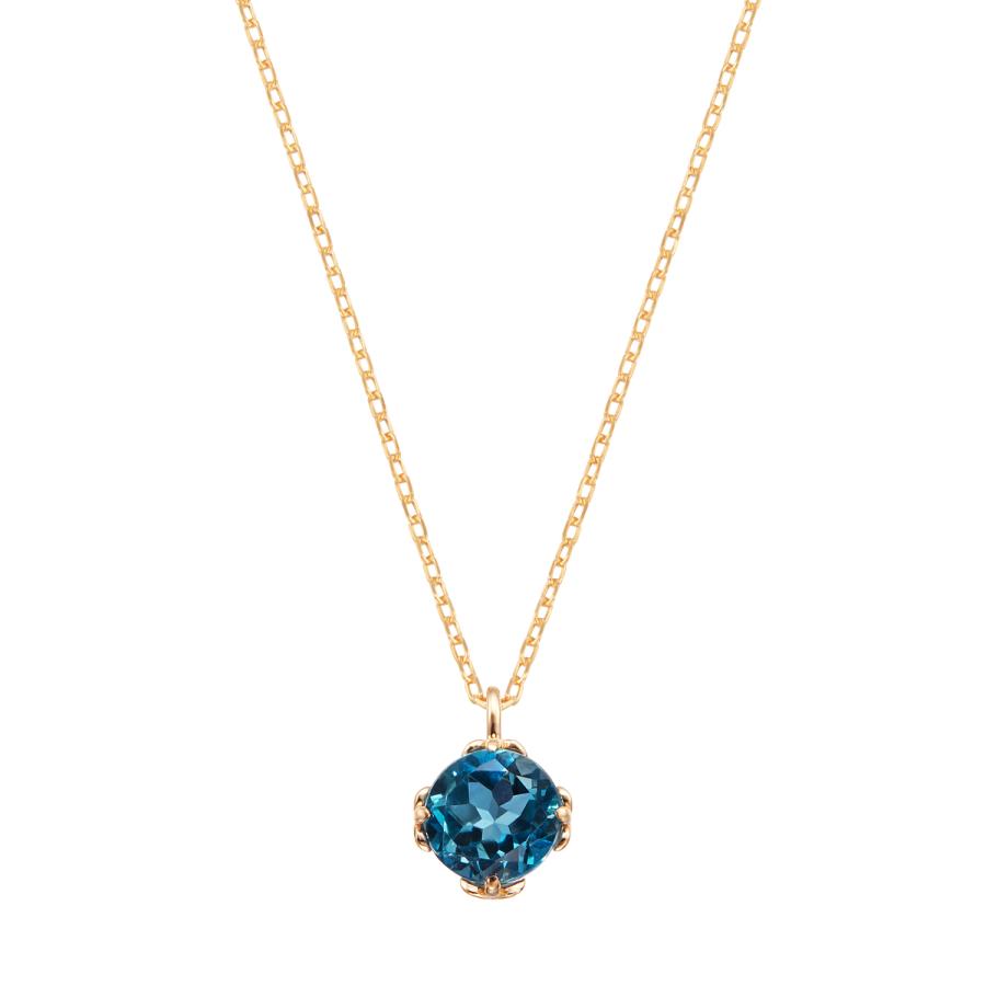 H*♡様 最終値下TSUTSUMI K10イエローゴールドロンドンブルートパーズ TSUTSUMI K10イエローゴールドロンドンブルートパーズネックレス即日配送