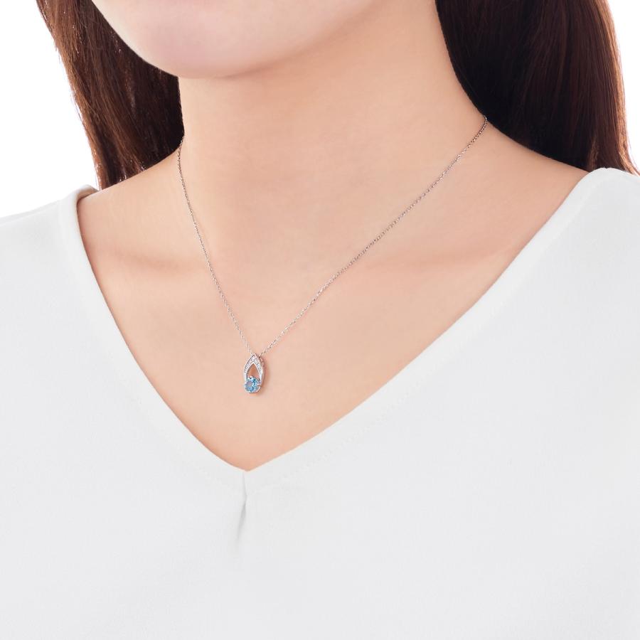 TSUTSUMI K10 ネックレス ホワイトトパーズ K10イエローゴールドホワイトトパーズネックレス(RPN073-003)|TSUTSUMI