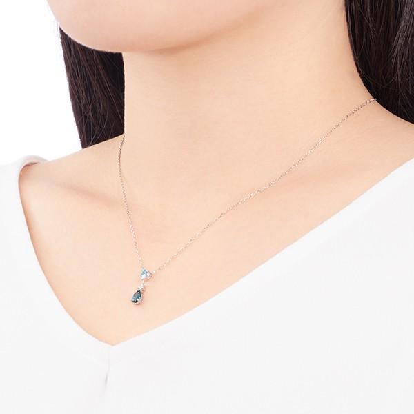 K10ホワイトゴールドロンドンブルートパーズネックレス 