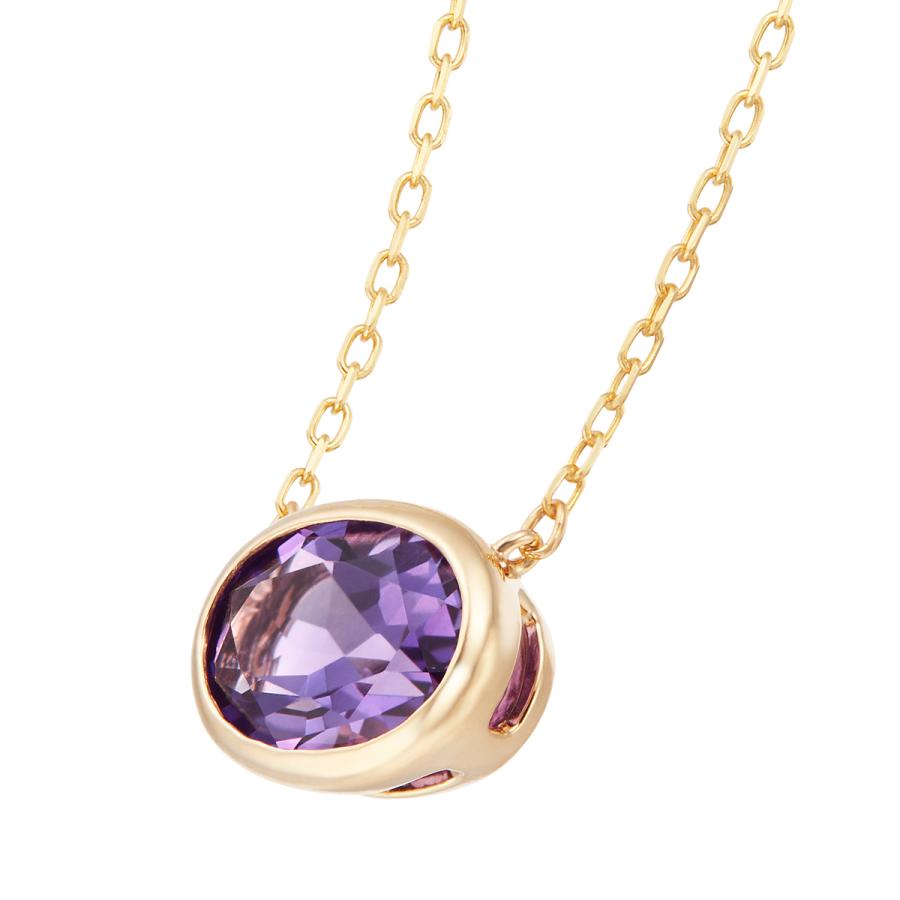 ジュエリーツツミ K10イエローゴールドアメシストネックレス