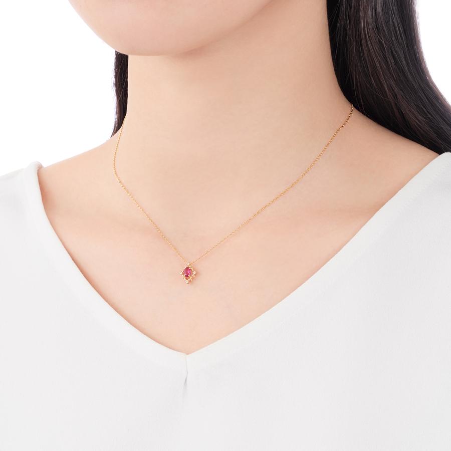 ジュエリーツツミ K18イエローゴールドルビーネックレス : ジュエリー