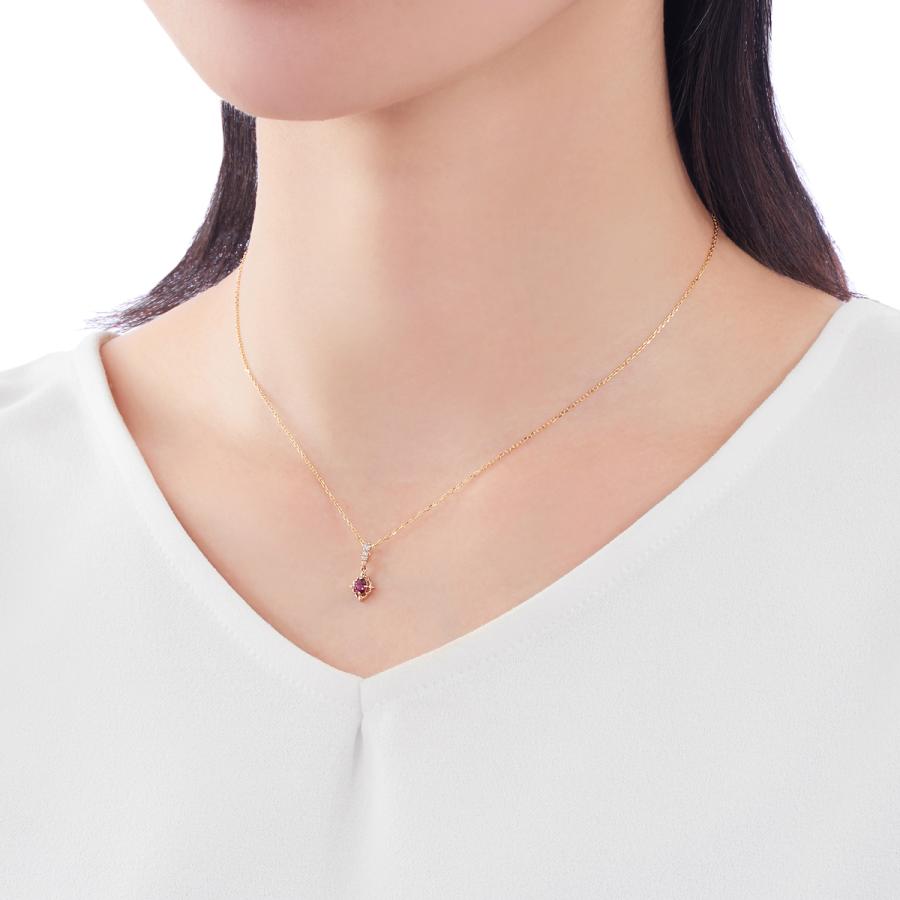 ジュエリーツツミ K10イエローゴールドロードライトガーネット