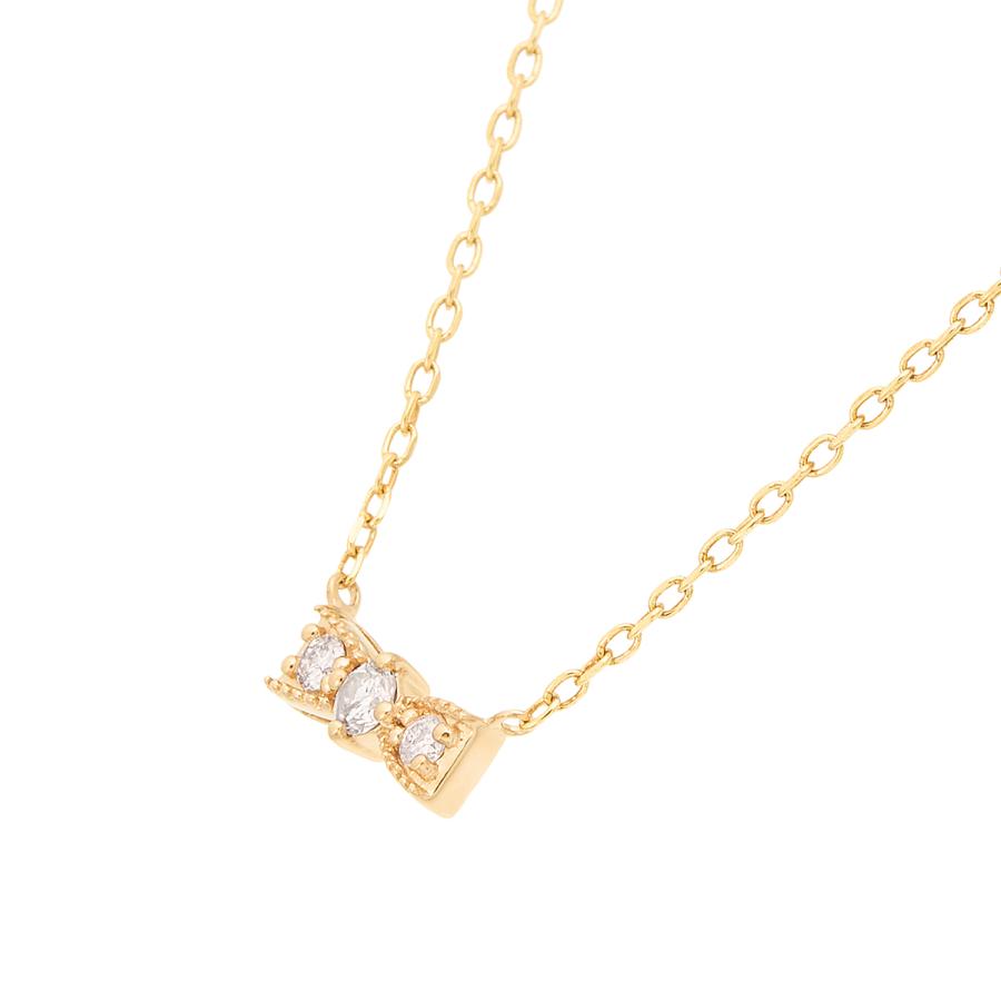 ジュエリーツツミ K10イエローゴールドダイヤモンドネックレス