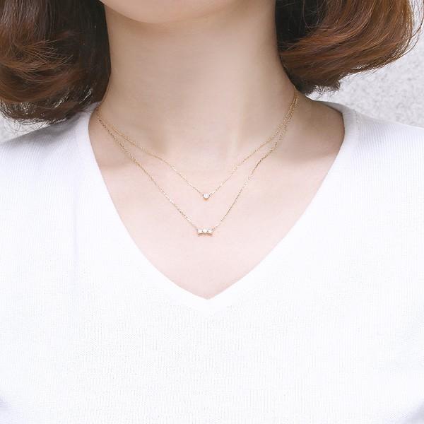 ジュエリーツツミ K10イエローゴールドダイヤモンドネックレス