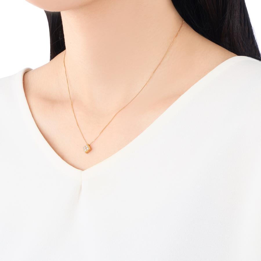 K18イエローゴールドダイヤモンドネックレス 