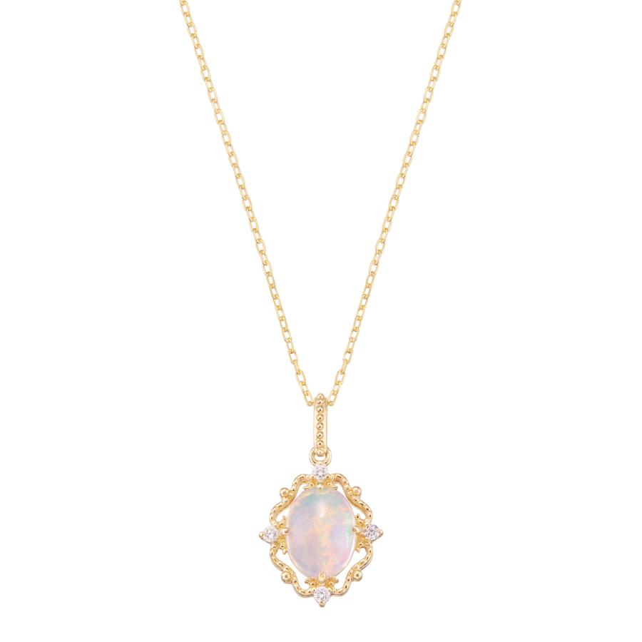 ジュエリーツツミ K10イエローゴールドオパールネックレス