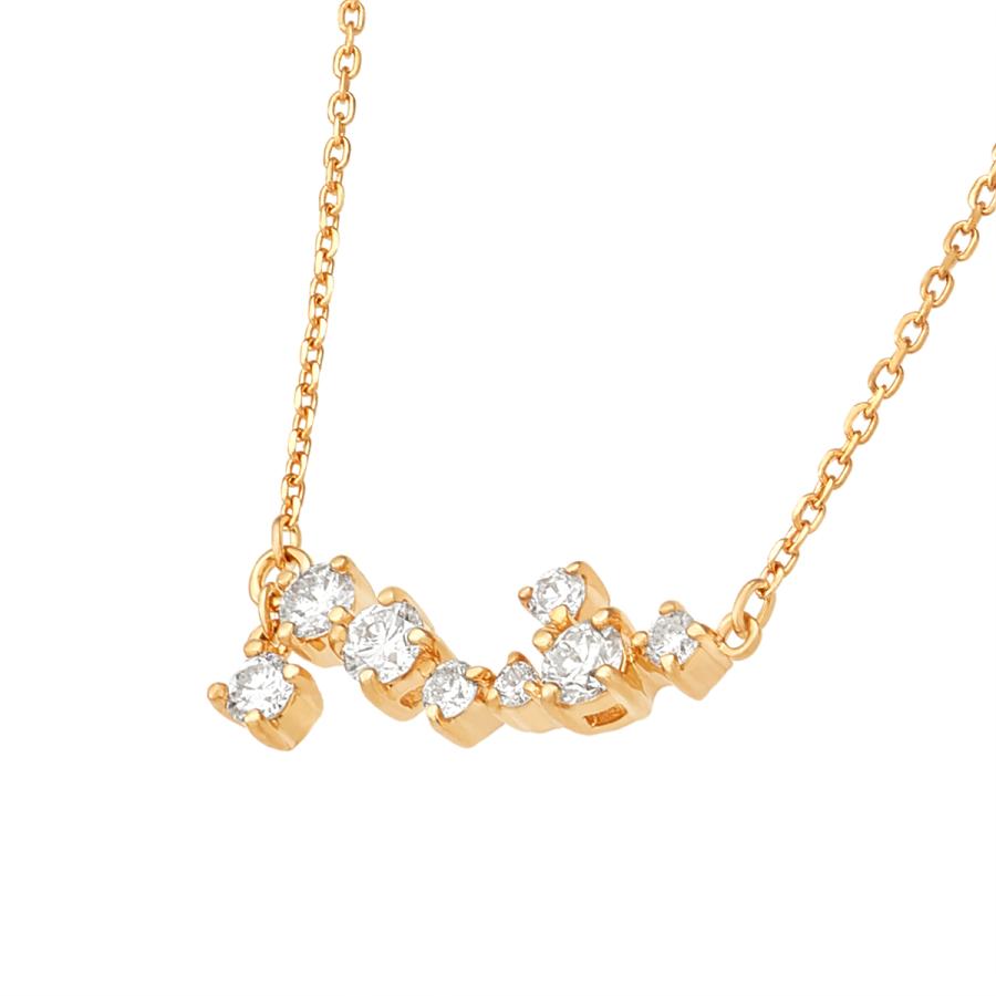 K18イエローゴールドダイヤモンドネックレス 