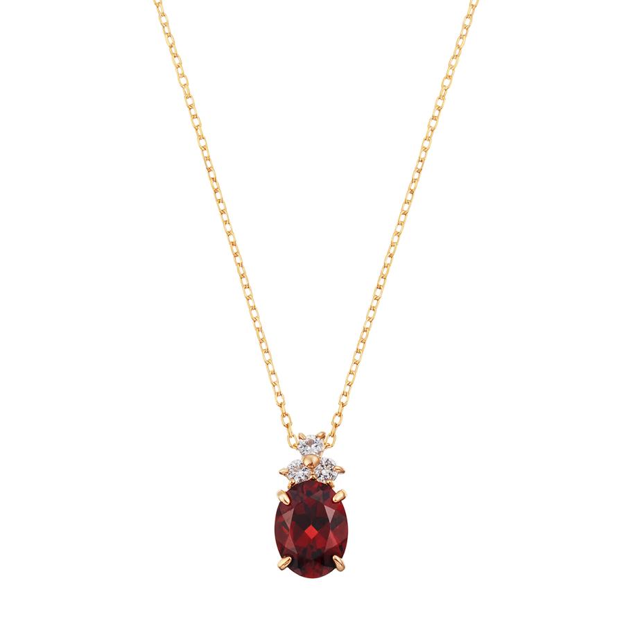 ジュエリーツツミ　K10 アルマンダインガーネット ネックレス（廃盤品） K10イエローゴールドアルマンダインガーネットネックレス(RPN048
