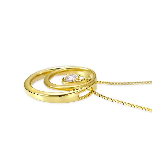 現品発送 K18イエローゴールドダイヤモンドネックレス 【DG9659160705】(35100円)