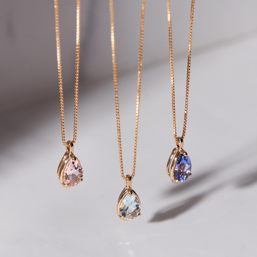 ジュエリーツツミ K18イエローゴールドタンザナイトネックレス