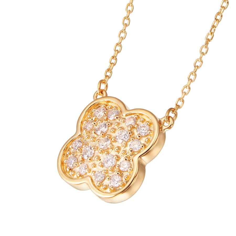 K18イエローゴールドダイヤモンドネックレス 