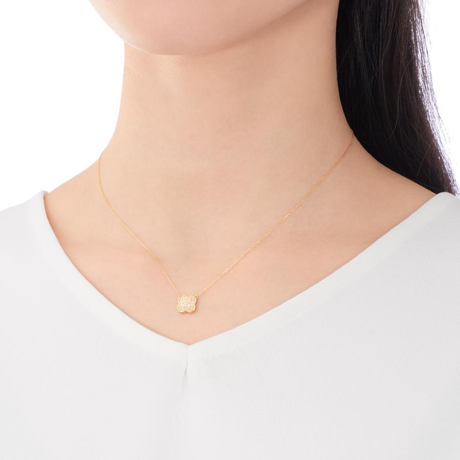 K18イエローゴールドダイヤモンドネックレス 