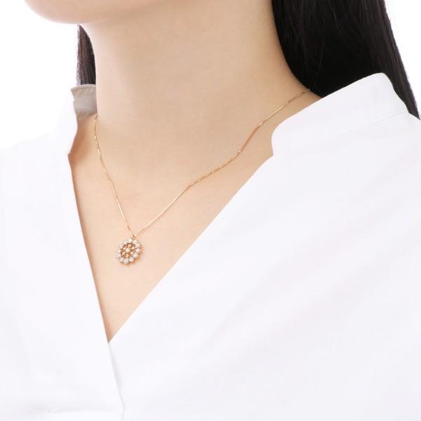 現品発送 K18イエローゴールドダイヤモンドネックレス 【2421666580】(88000円)