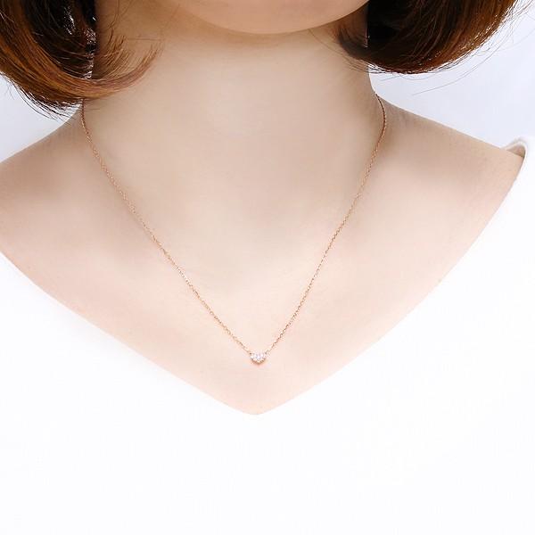 ジュエリーツツミ K10ピンクゴールドダイヤモンドネックレス