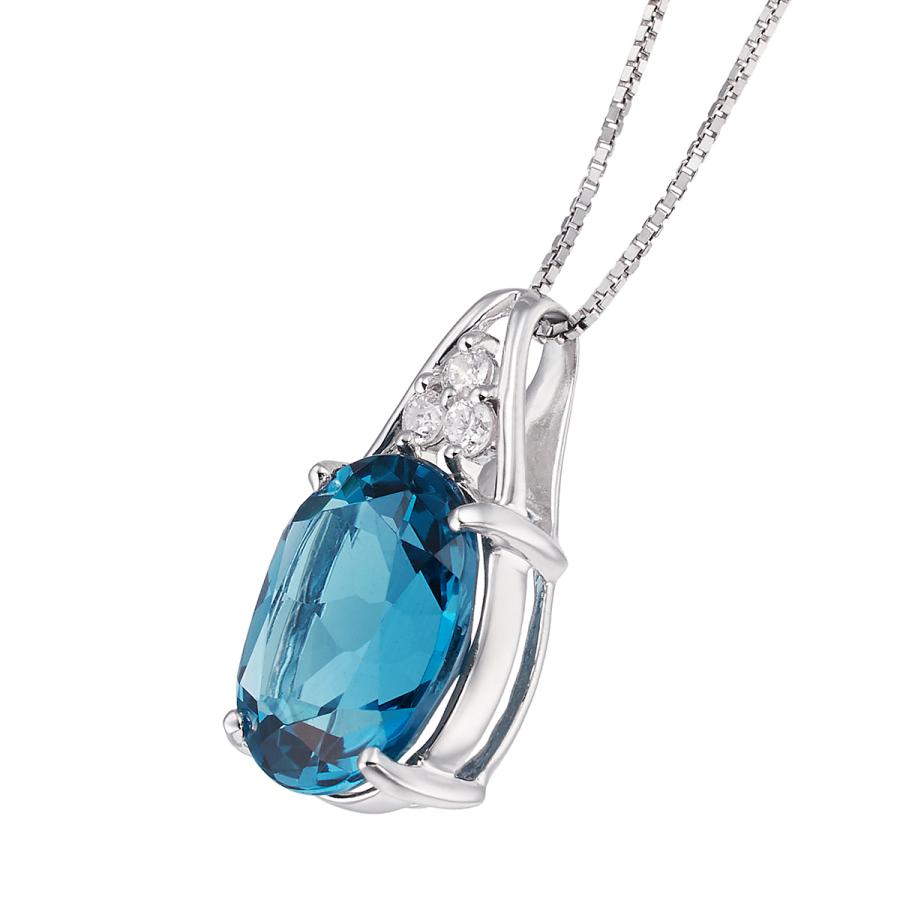 ジュエリーツツミ プラチナロンドンブルートパーズネックレス