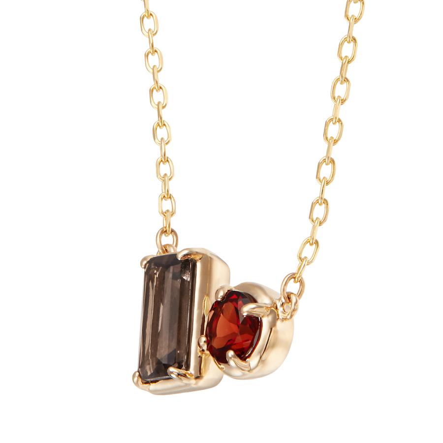 ジュエリーツツミ K10イエローゴールドスモーキークォーツネックレス