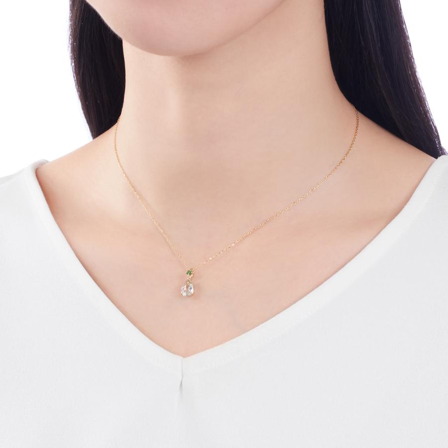 ジュエリーツツミ K10イエローゴールドグリーンアメシストネックレス