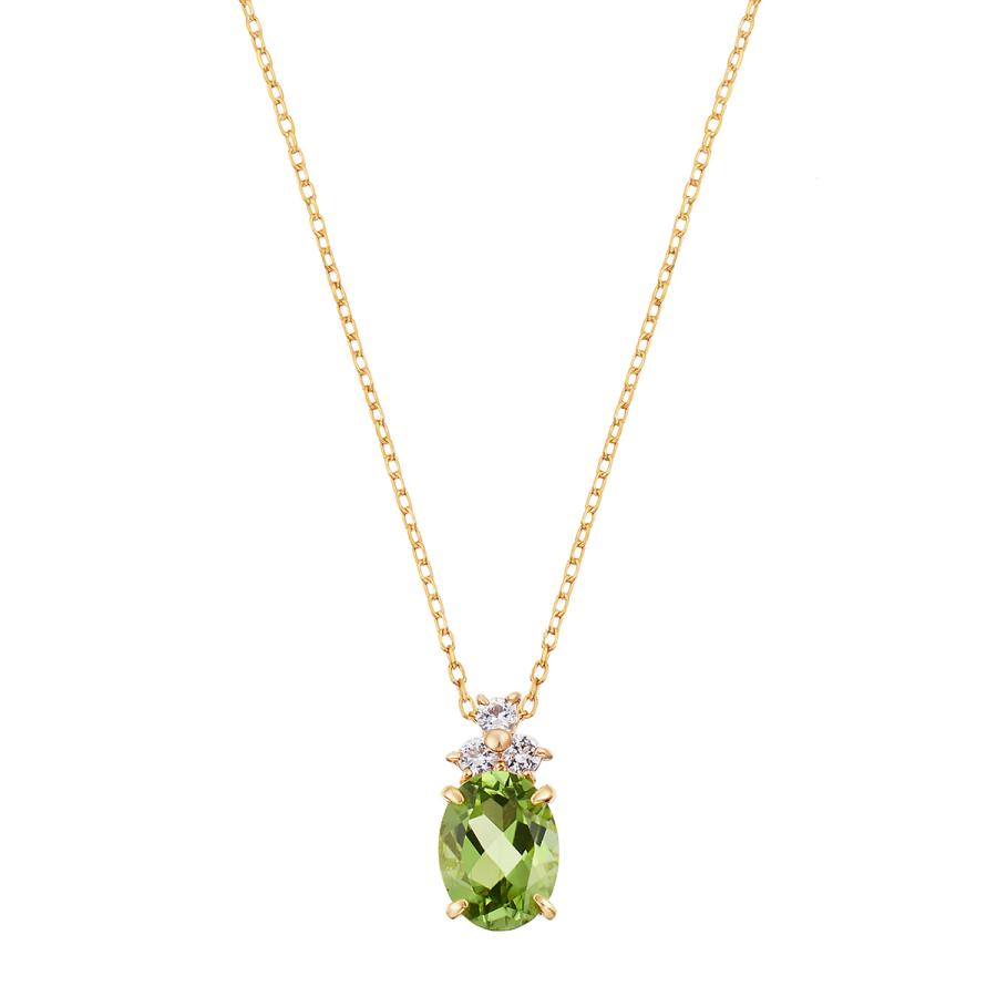ジュエリーツツミ K10イエローゴールドペリドットネックレス