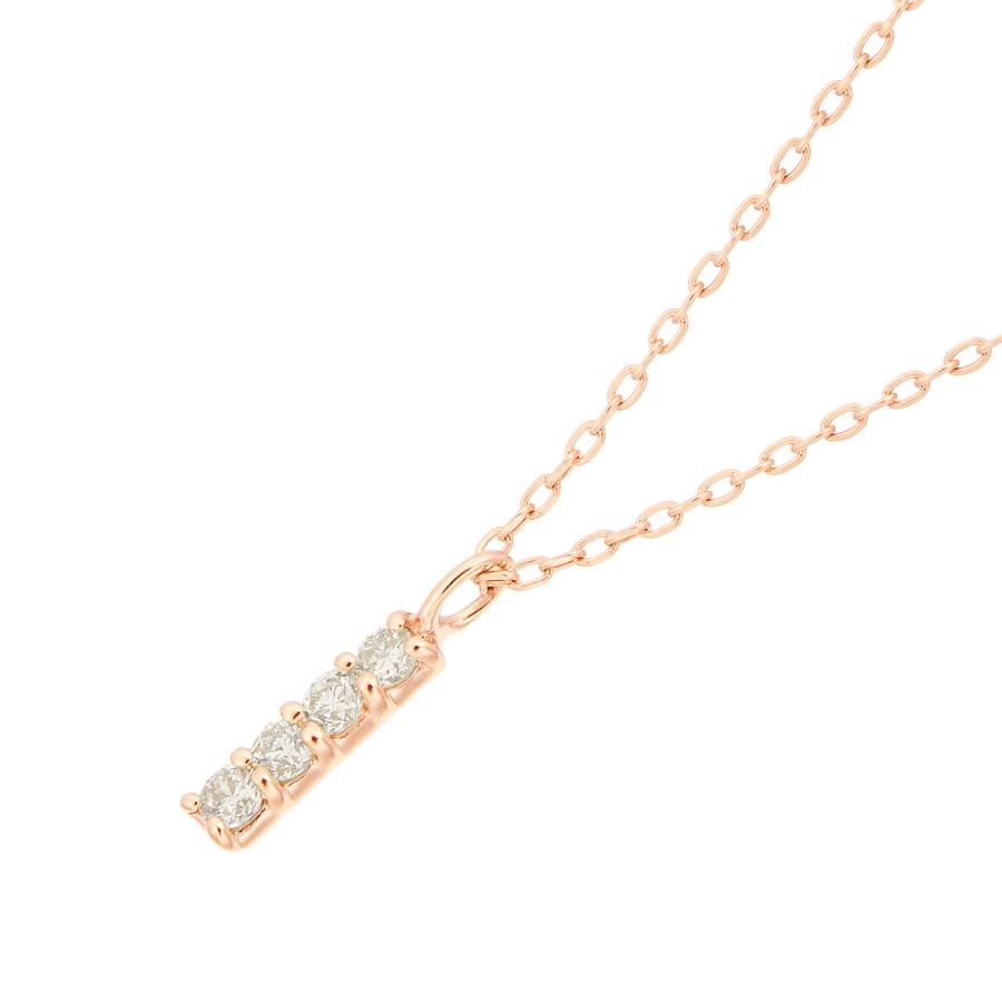 ジュエリーツツミ K10ピンクゴールドダイヤモンドネックレス