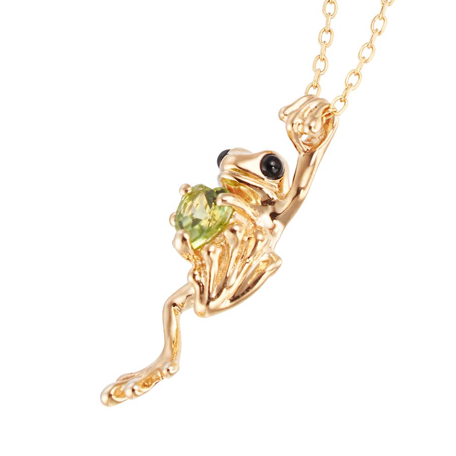 ジュエリーツツミ K10イエローゴールドペリドットネックレス