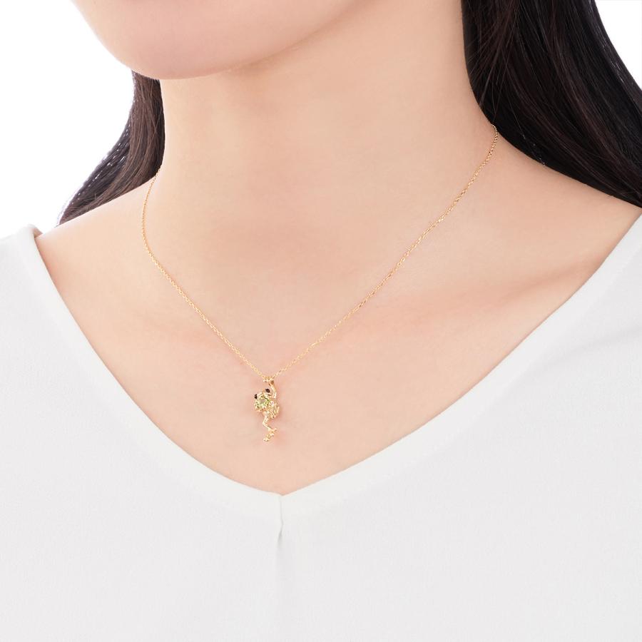 ジュエリーツツミ K10イエローゴールドペリドットネックレス