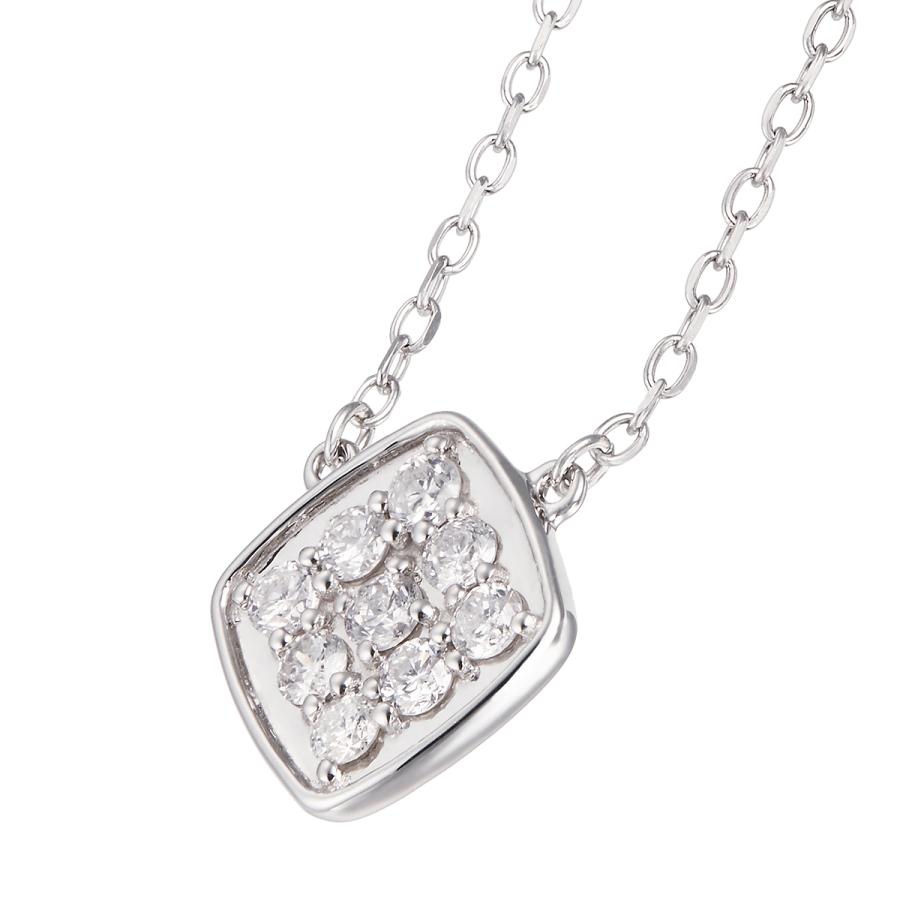 K10ホワイトゴールドダイヤモンドネックレス 