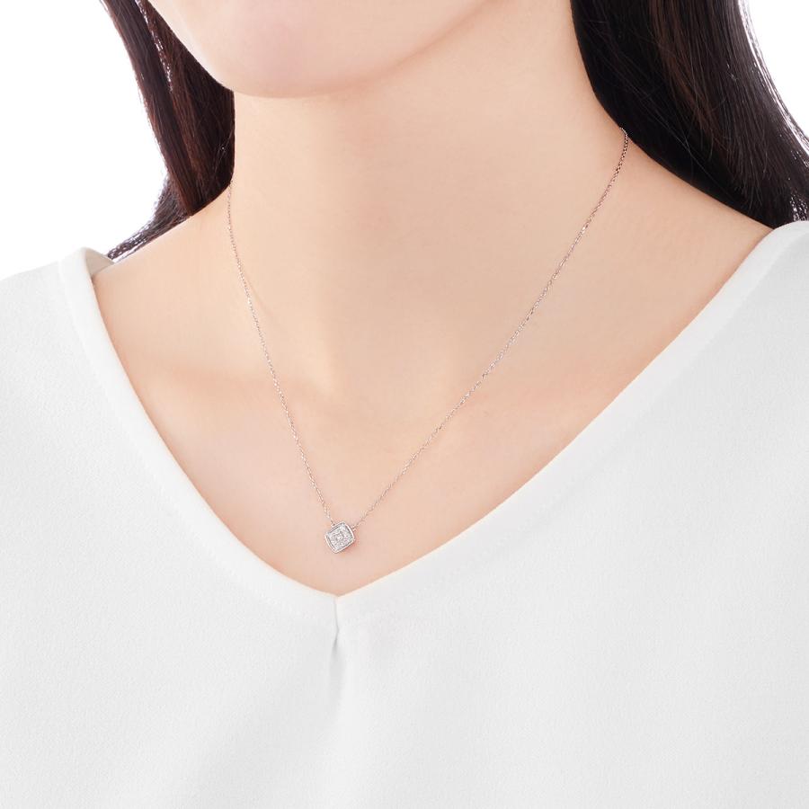 K10ホワイトゴールドダイヤモンドネックレス K10ホワイトゴールド