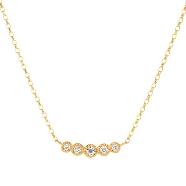 K18イエローゴールドダイヤモンドネックレス