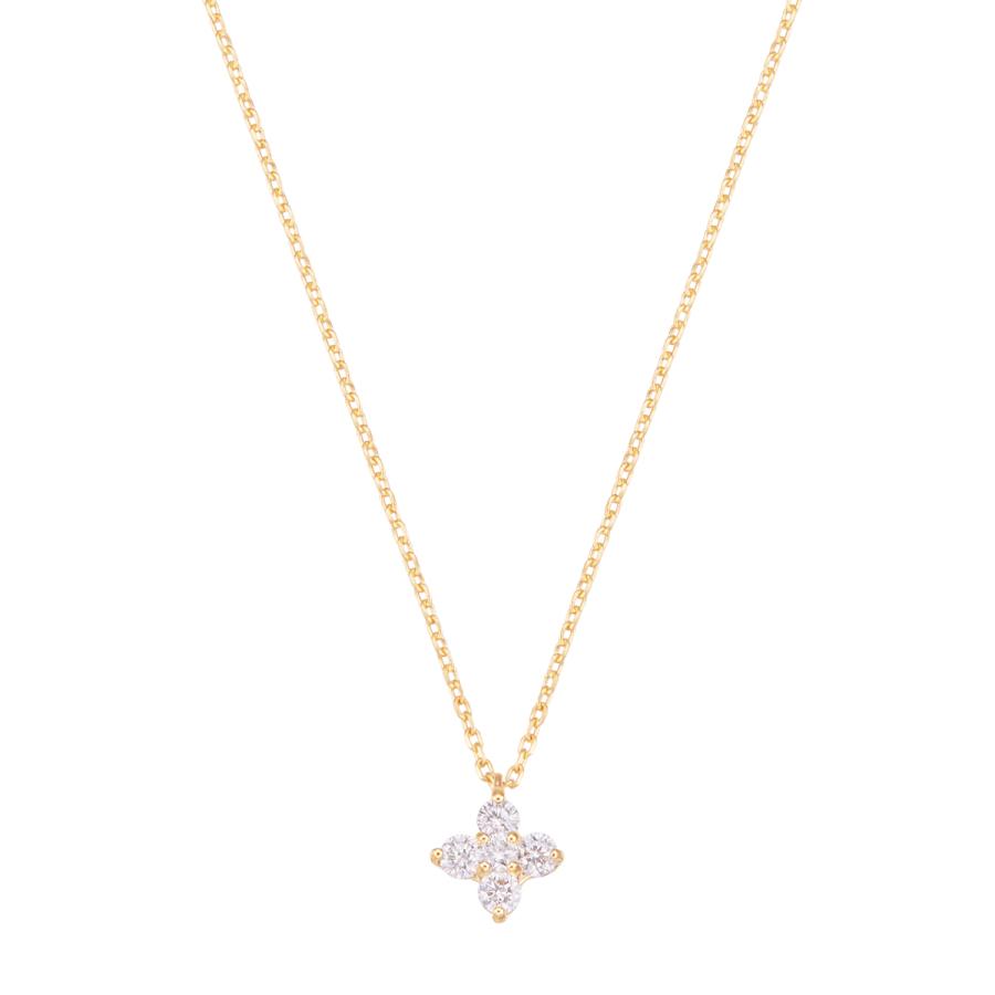 ジュエリーツツミ K18イエローゴールドダイヤモンドネックレス